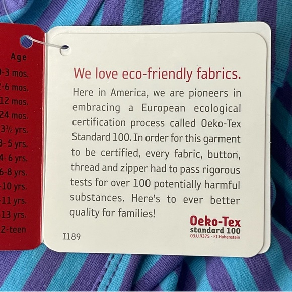 HANNA ANDERSON NWT BLUE PURPLE STRIPED ACTIVE LOUNGE SWEAT PANTS CASUAL 130 7/10 - Picture 5 of 13